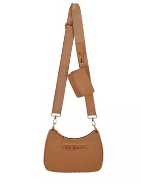 NWT bebe Thea Crossbody w/ Card Case Camel Gold Hardware